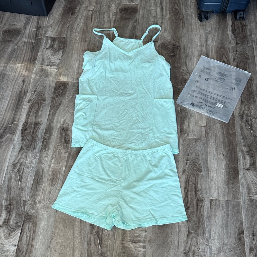 Mint Green Women's Short Set